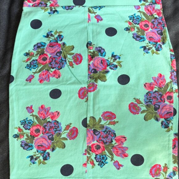 5/$25 ⚡ Teal L'Amour skirt with flowers polka dots - Picture 4 of 5